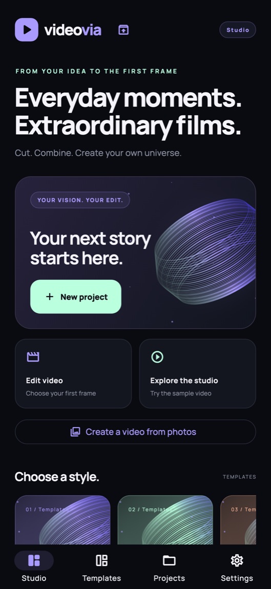 VideoVia — Studio